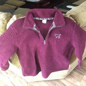 Maroon teddy throw over